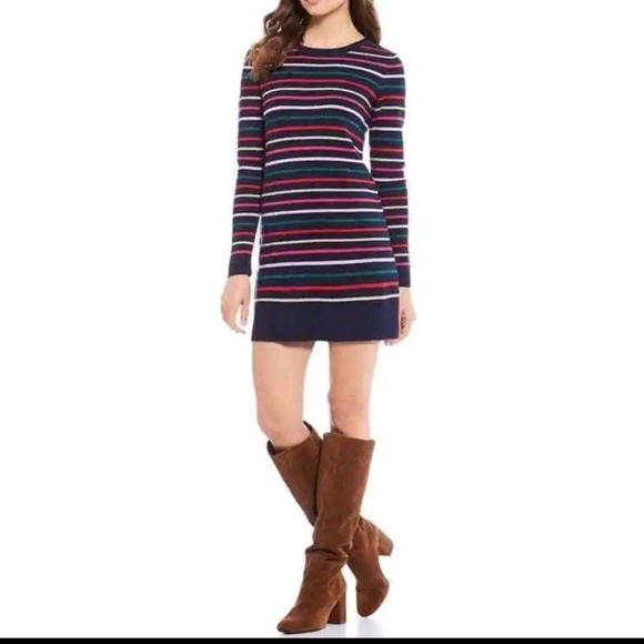 Joules Dresses & Skirts - NEW Joules Knitwear Estelle Striped Dress Sweater Youthful Shimmer Spring